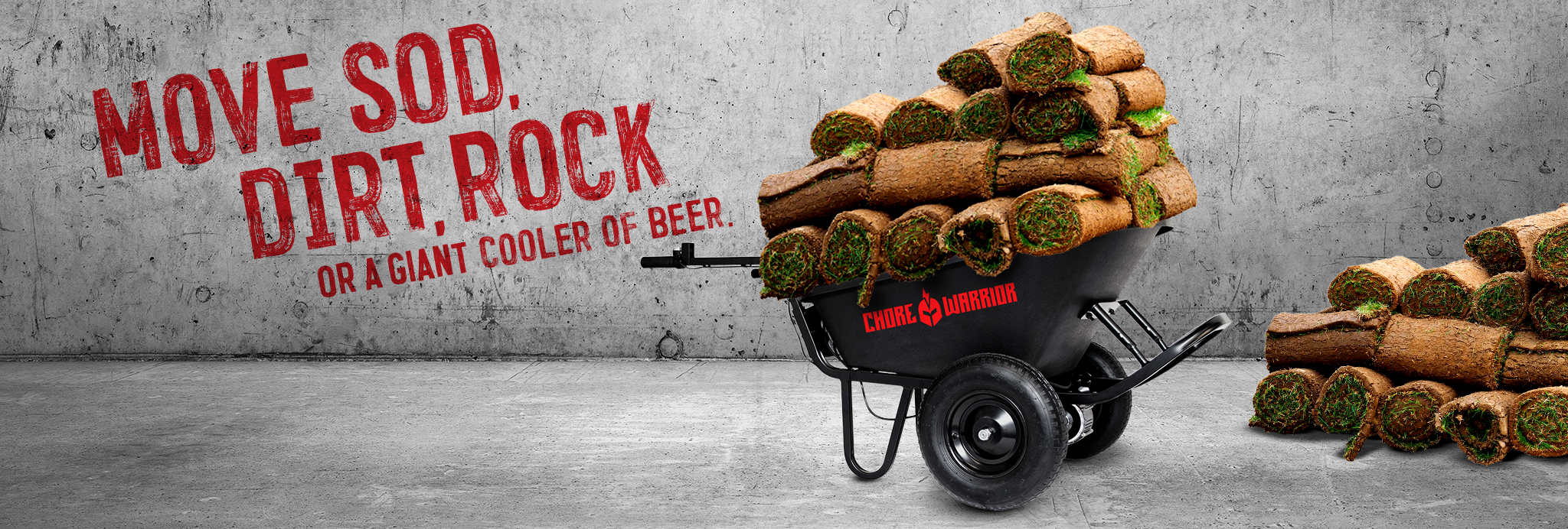 Move sod, dirt, rocks